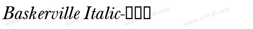 Baskerville Italic字体转换